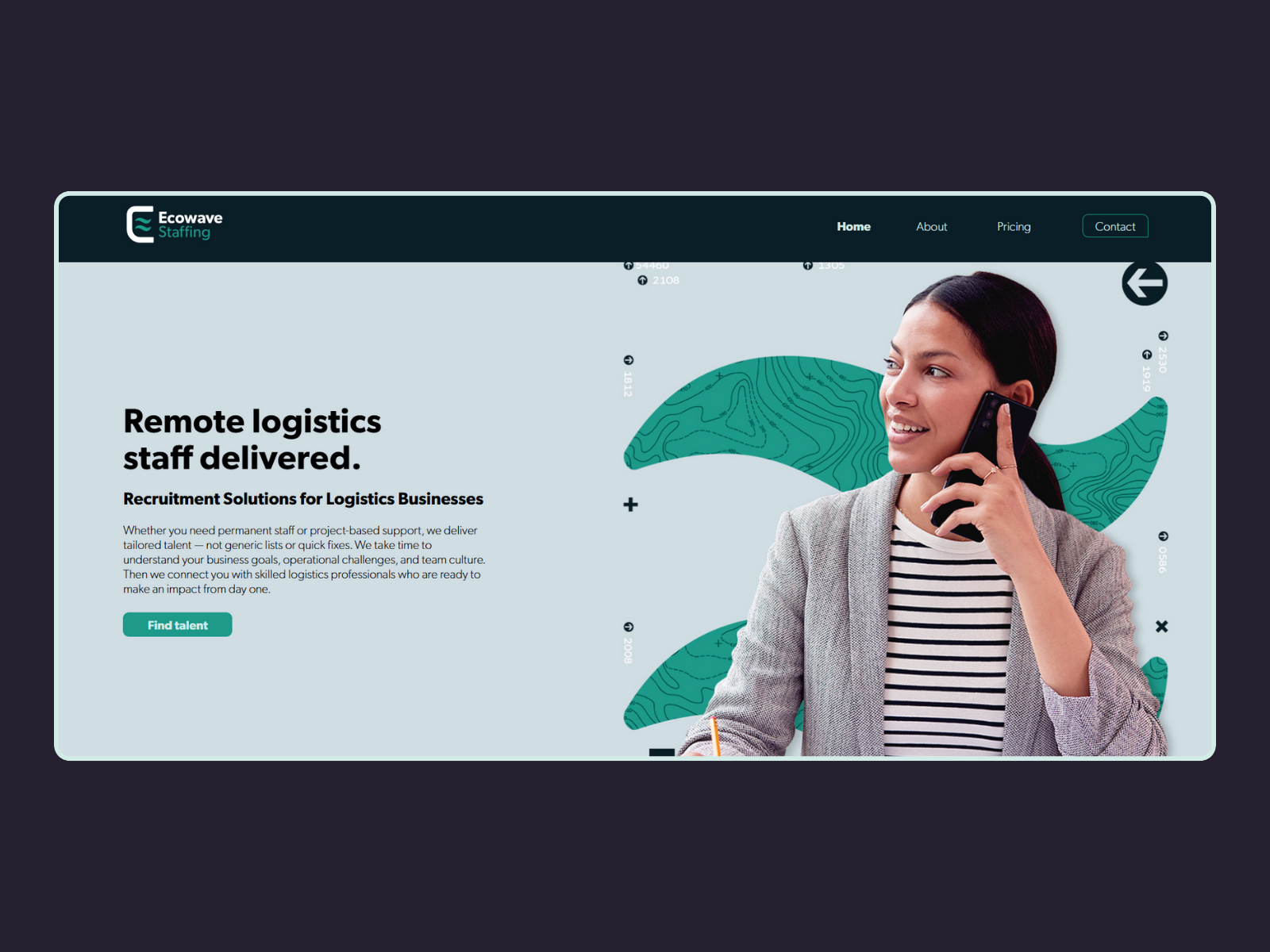 Homepage banner of EcowaveStaffing- Recruitment Solutions for Logistics Businesses