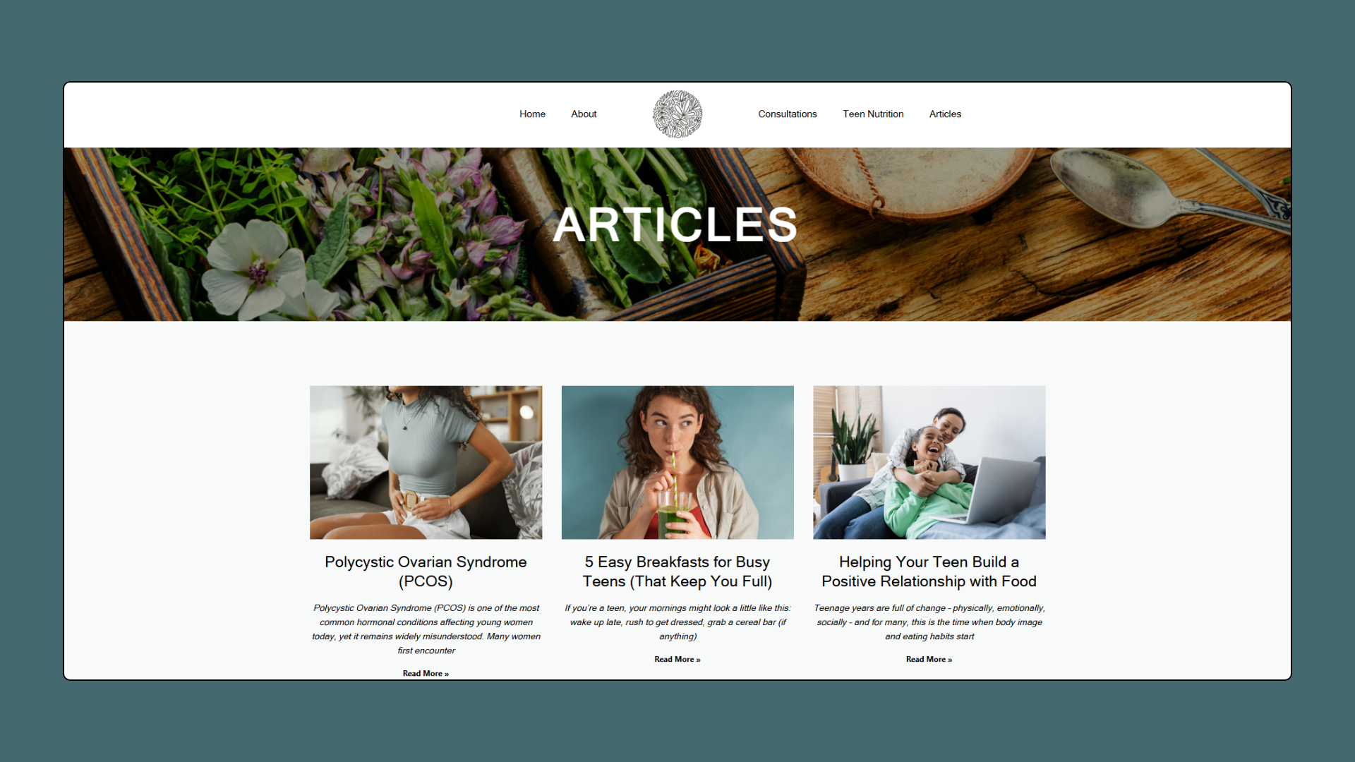Screenshot of Article page from felicitywildenutritionaltherapy- Registered Nutritional Therapist